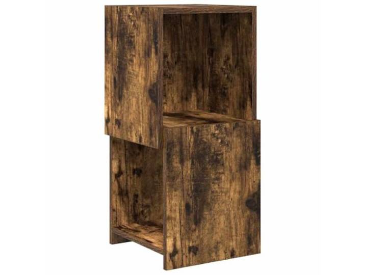 KUPTYERFG Eckschrank Geräucherte Eiche 30,5x30x65 cm Holzwerkstoff Regal Kompaktes Eckregal für Wohnzimmer und Flur schafft Ordnung in ungenutzten Ecken mit zwei stabilen Ablageflächen.