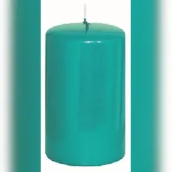 Kopschitz Kerzen Kerzen Stumpenkerzen Smaragd (hochglanz), 80 x 60 mm, 12 Stück