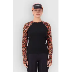 Mons Royale Bella Merino Funktionsshirt ditzy camo / black Gr. S