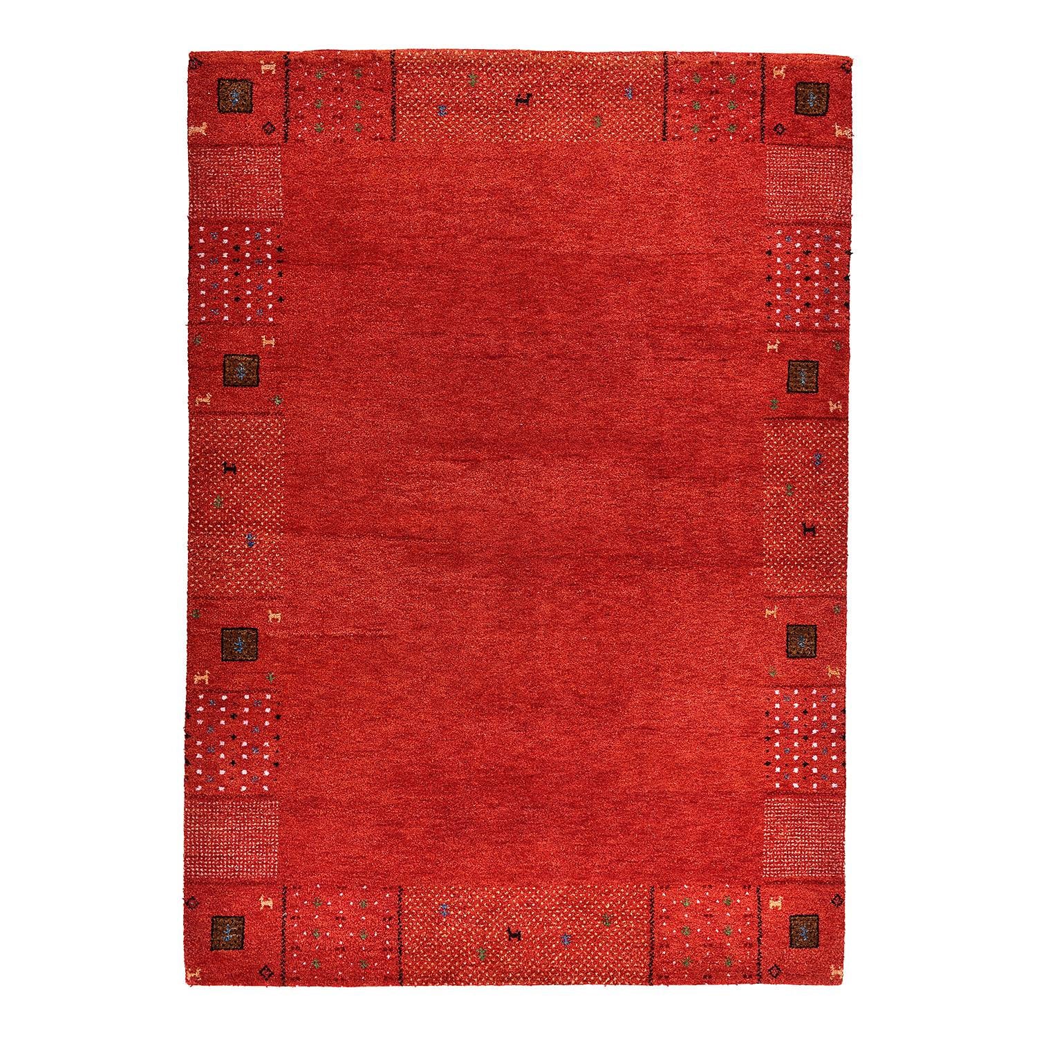 home24 Wollen vloerkleed Denver Rood Rechthoekig B/D: 250 x 350 cm
