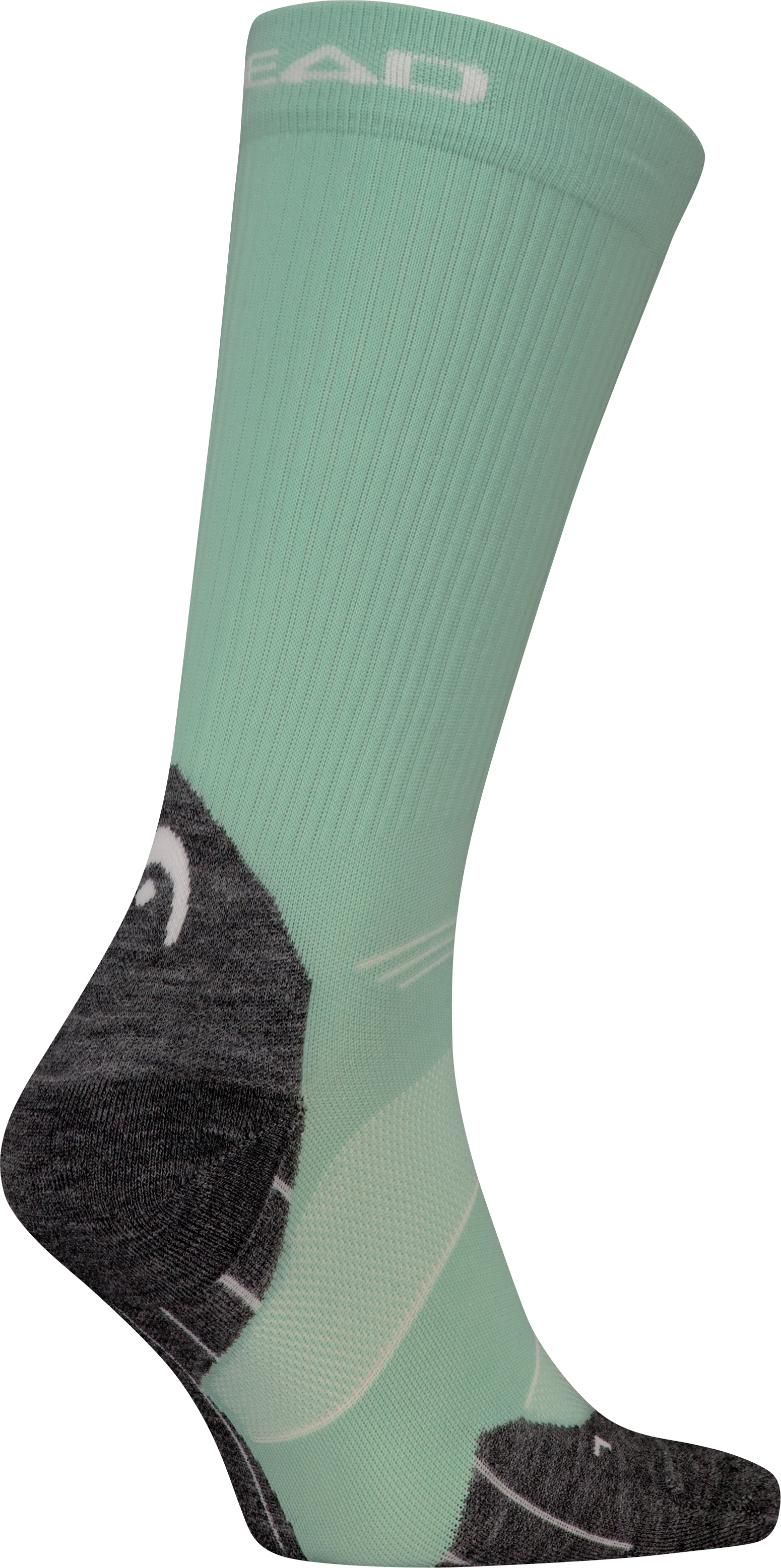 Socken HEAD "HEAD HIKING COOL CREW 1P", Herren, Gr. 39-42, Sockengröße, grün (grün combo), Materialmix, normal, Socken Socken, mit verstärktem Waden-Bereich