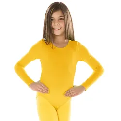 Kinder-Langarmbody, gelb