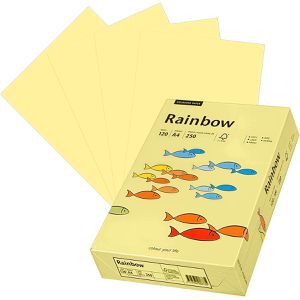 Papyrus Kopierpapier Rainbow 88042302, A4, 120g/qm, hellgelb, 250 Blatt