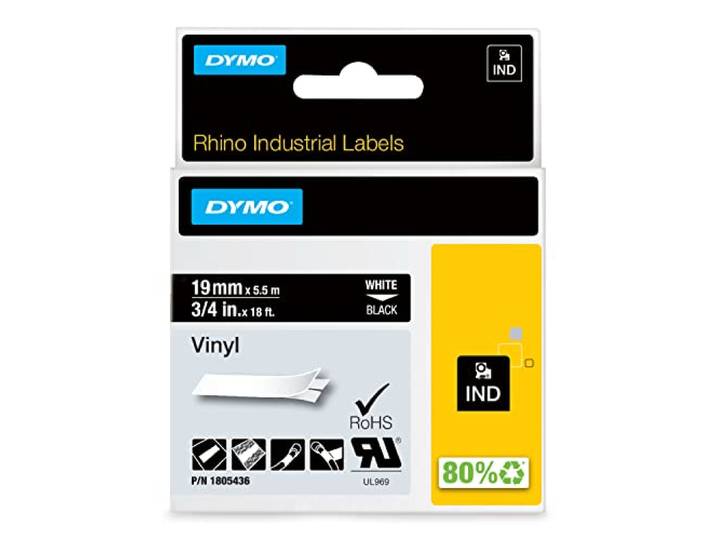 Dymo Rhino Pro 1805432 Ruban Industriel en Vinyle 24 mm