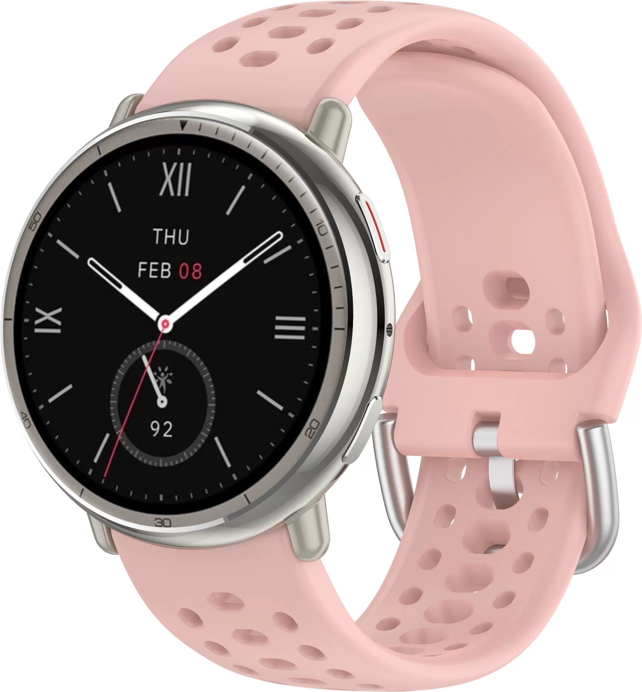 INF Amazfit Active 2 Armband - Atmungsaktiver Silikon Sport Ersatz Rosa