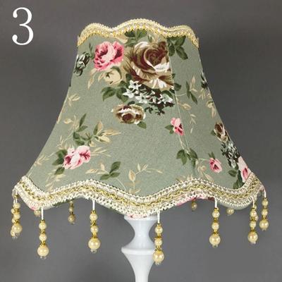 ModernMart European Pearl Tassel Lampshade Cover For Table Floor Lamp Elegant Fabric Shade 3