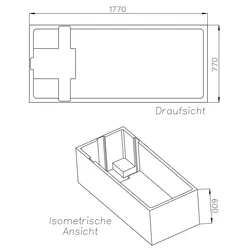 Neuesbad Wannenträger für Villeroy & Boch Libra 180x80 SW12177