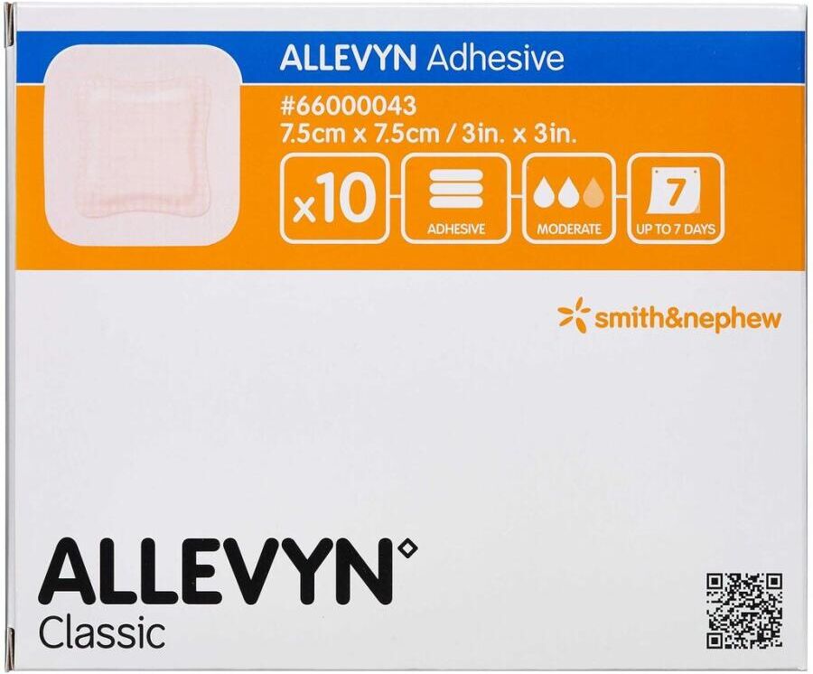 Allevyn Adhesive 7,5 x 7,5 cm Medicinsk udstyr 10 stk