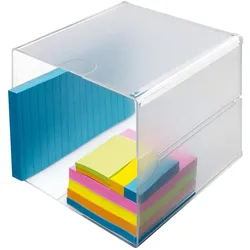 Aufbewahrungsbox Deflecto "Cube" 15,3 x 15,3 x 18,3 cm transparent