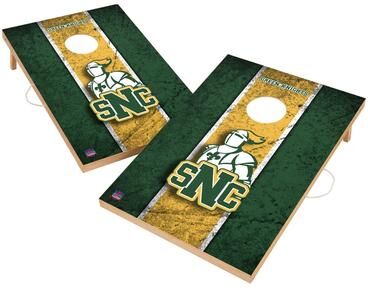 Skip's Garage Vintage St. Norbert College Green Knights Regulation 2x4 Cornhole Set