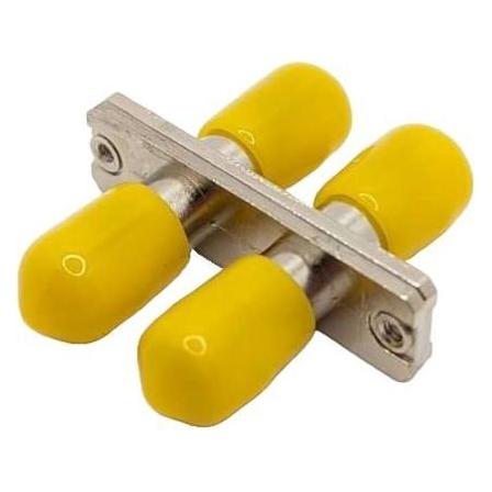 Tecline LWL Kupplung, 2x ST / 2x ST, OS2, Schutzkappen gelb (20500058)