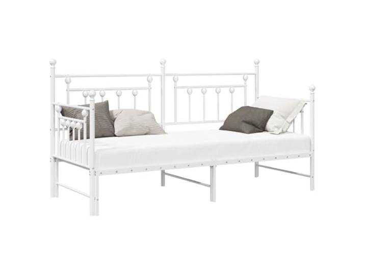 PUGYNBK Bettgestell für Tagesbett, 75 x 190 cm, Stahl Elegante Rückenlehne, matte Pulverbeschichtung, kratzfest, einfache Reinigung, täglicher Gebrauch