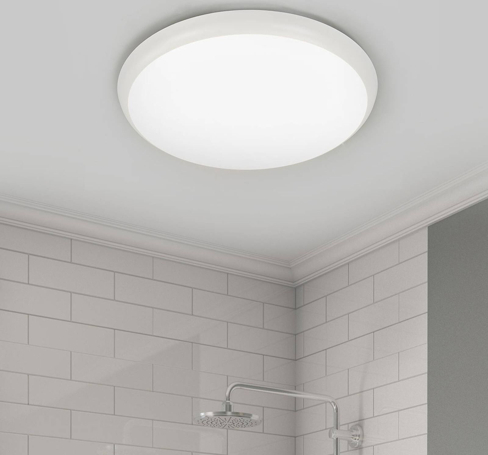 LED Deckenlampe Augustin Arcchio, weiß / opal, für Badezimmer, Kunststoff, Modern, LED Deckenleuchte