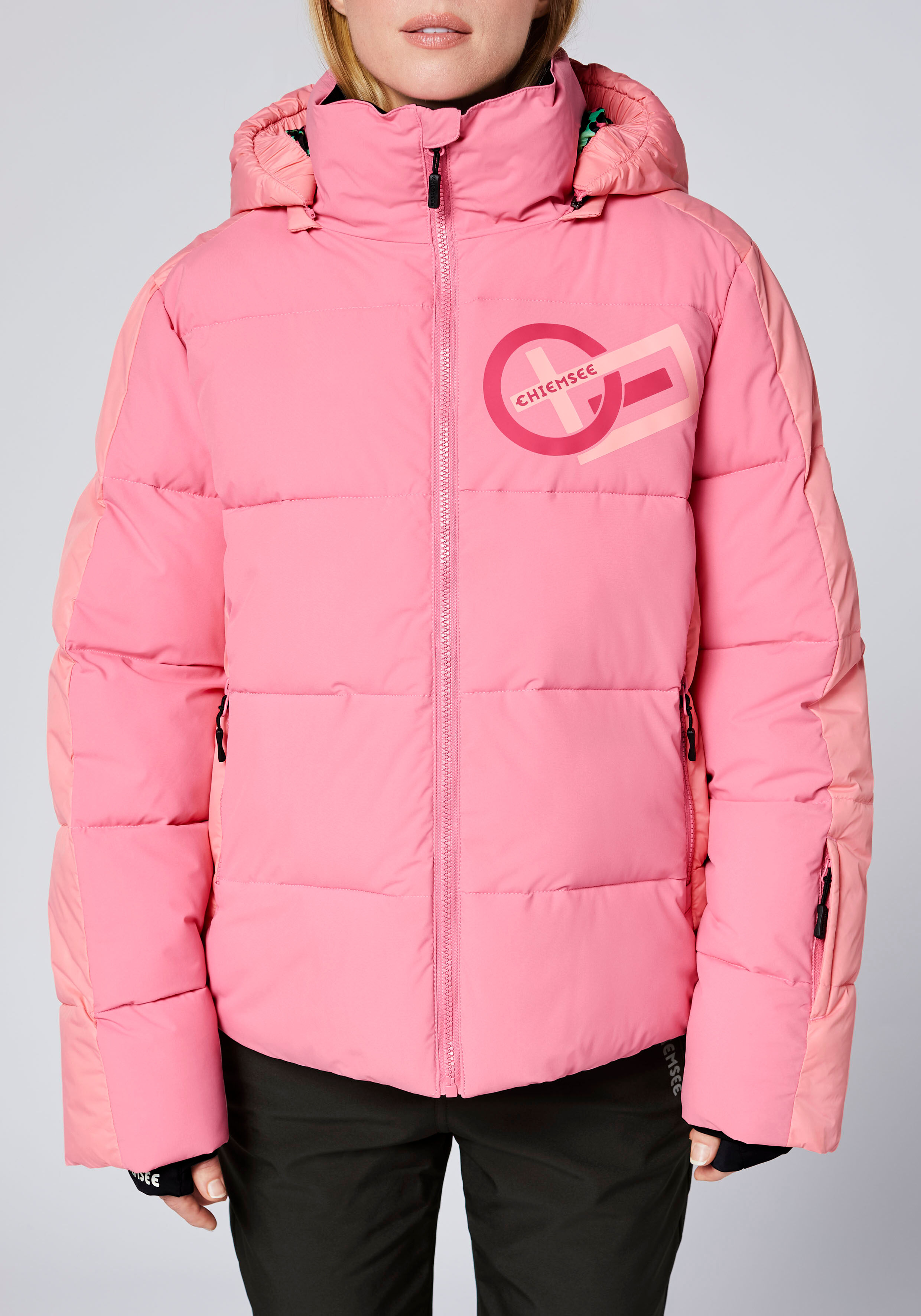 Skijacke CHIEMSEE, Damen, Gr. L (42/44), pink (chateau rose), 100% Polyester, Jacken Skijacke