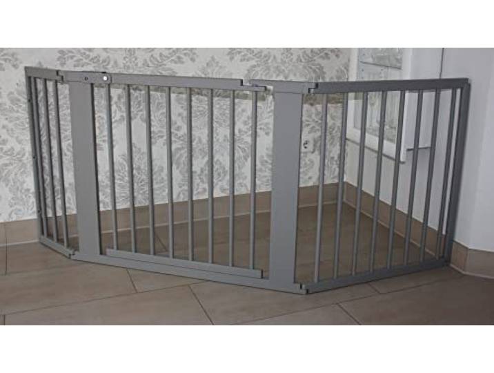Schutzgitter Absperrgitter Türgitter Treppenschutzgitter 117 bis 363 cm grau (178cm)