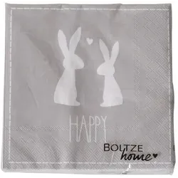 Serviette Jody 20 Stück weiß/grau Variante 2
