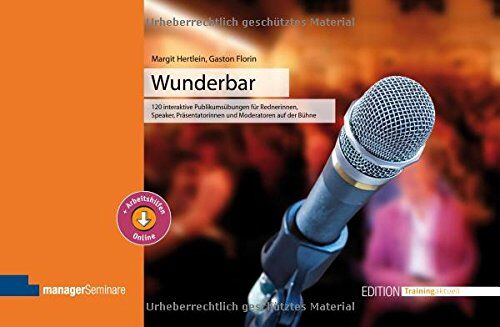 Margit Hertlein - Wunderbar. 120 interaktive Publikumsübungen für Rednerinnen, Speaker, Präsentatorinnen und Moderatoren auf der Bühne - Preis vom 12.10.2026 11:37:12 h
