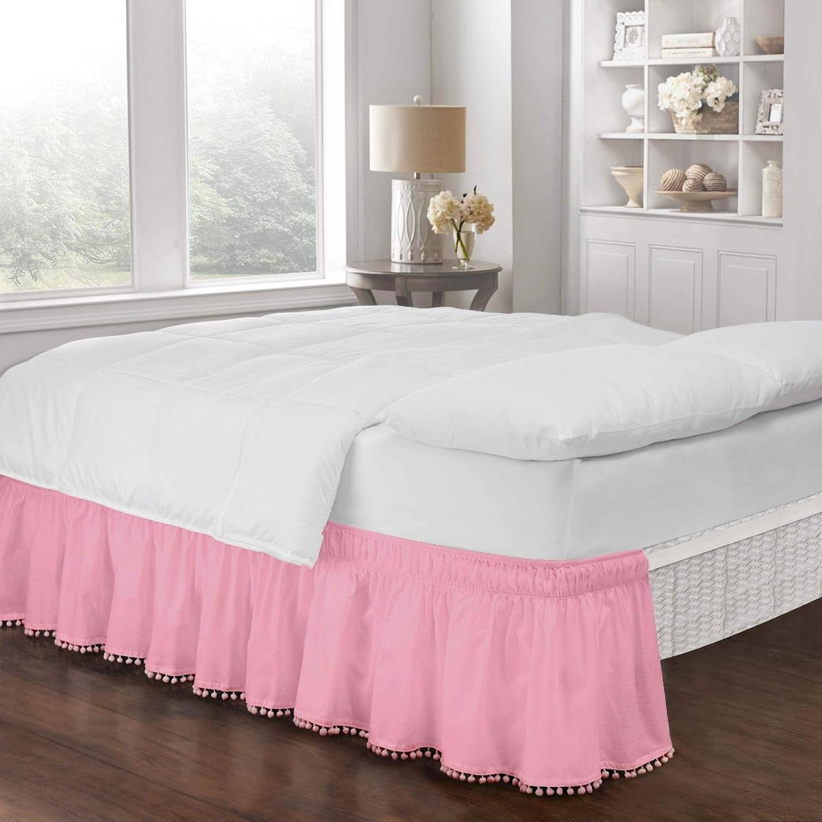 Bedrok met ruches voor volwassenen - Roze - 457 cm val