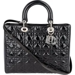Christian Dior Christian Dior Quilted Patent Leather Lady Dior Handbag Koffer24