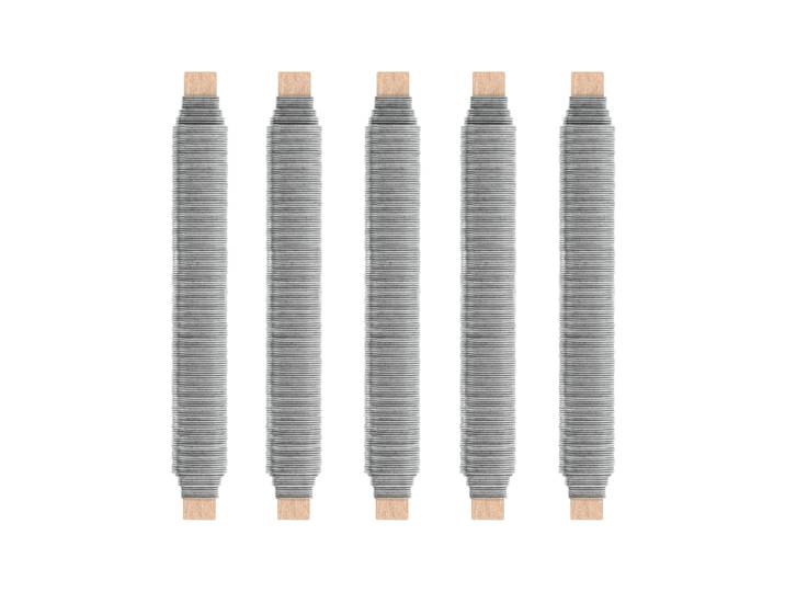Bindedraht Metall verzinkt 0.65 mm/50 m 5er Set silber