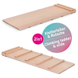 babybay Kletterleiter und Rutsche Littlefoot Holz Beige Natur