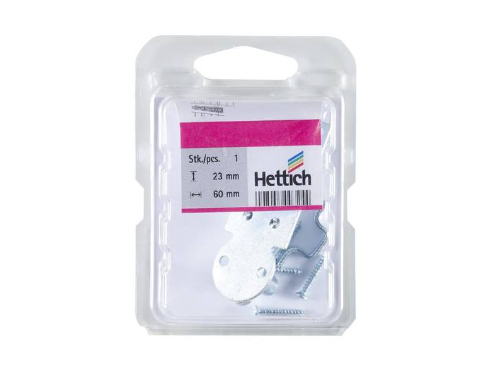 Hettich Schubriegel Knopf Stahl Edelstahl 60 mm