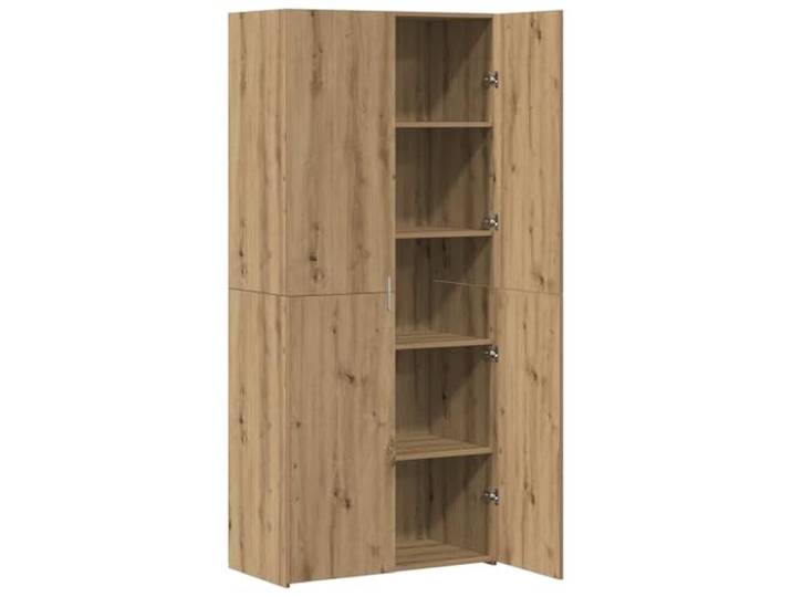 KTHLBRH Sideboard 2 Stück Eiche Handwerk 80 x 42 x 185 cm Technisches Holz, 10 Einlegeböden, 2 Türen, modernes Design, einfache Montage