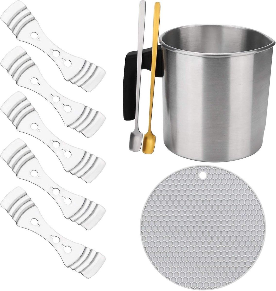 Candle Making Kit voor Volwassenen met 1.2L Wax Smeltpot, Wickhouder en Menglepel voor Creatieve Kaarsen