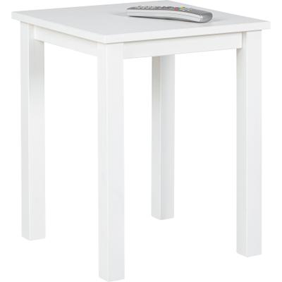 Beistelltisch INTER LINK "Asgar, Kiefer Massivholz, 4 Füße, modern, Kleintisch, Ablagetisch", weiß, T:45cm, Tische, Beistelltisch, Beistellmöbel FSC Zertifiziert, BxTxH: 45 x 45 x 55 cm