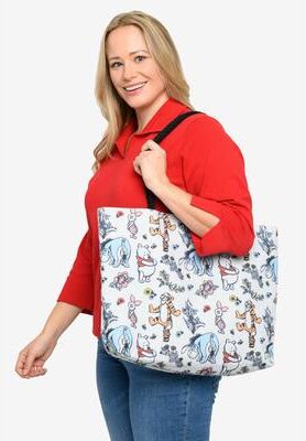 Women's Winnie The Pooh Rope Tote Bag All-Over Print Carry-On Travel Eeyore Piglet Tote Bag by Disney in Multi