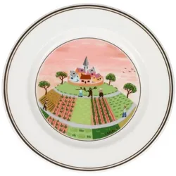 Villeroy & Boch Brotteller Dörfchen Design Naif, Teller, Mehrfarbig
