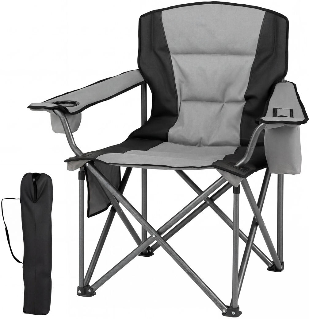 Rebrilliant Camping Chair Grey 99cm H X 63cm W X 97.5cm D