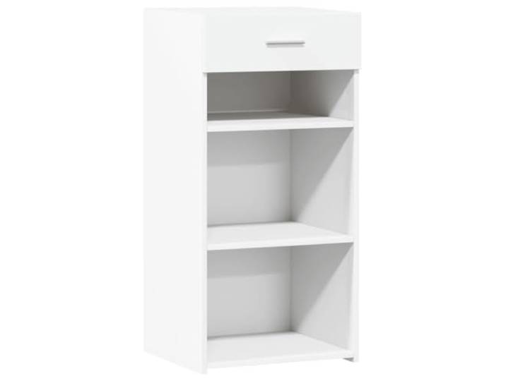 LASWWQMRF Sideboard Weiß 45x42,5x93 cm Kommode Holzwerkstoff Kompakter Beistellschrank mit Schublade für Wohnzimmer und Schlafzimmer, pflegeleichte Oberfläche im schlichten Design.