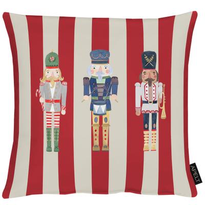 Dekokissen APELT "8101", bunt (rot, weiß), B:39cm L:39cm, Mischgewebe, Dekokissen_Sitzkissen_Kissenhüllen, inclusive Soft-Kissenfüllung 100% PES