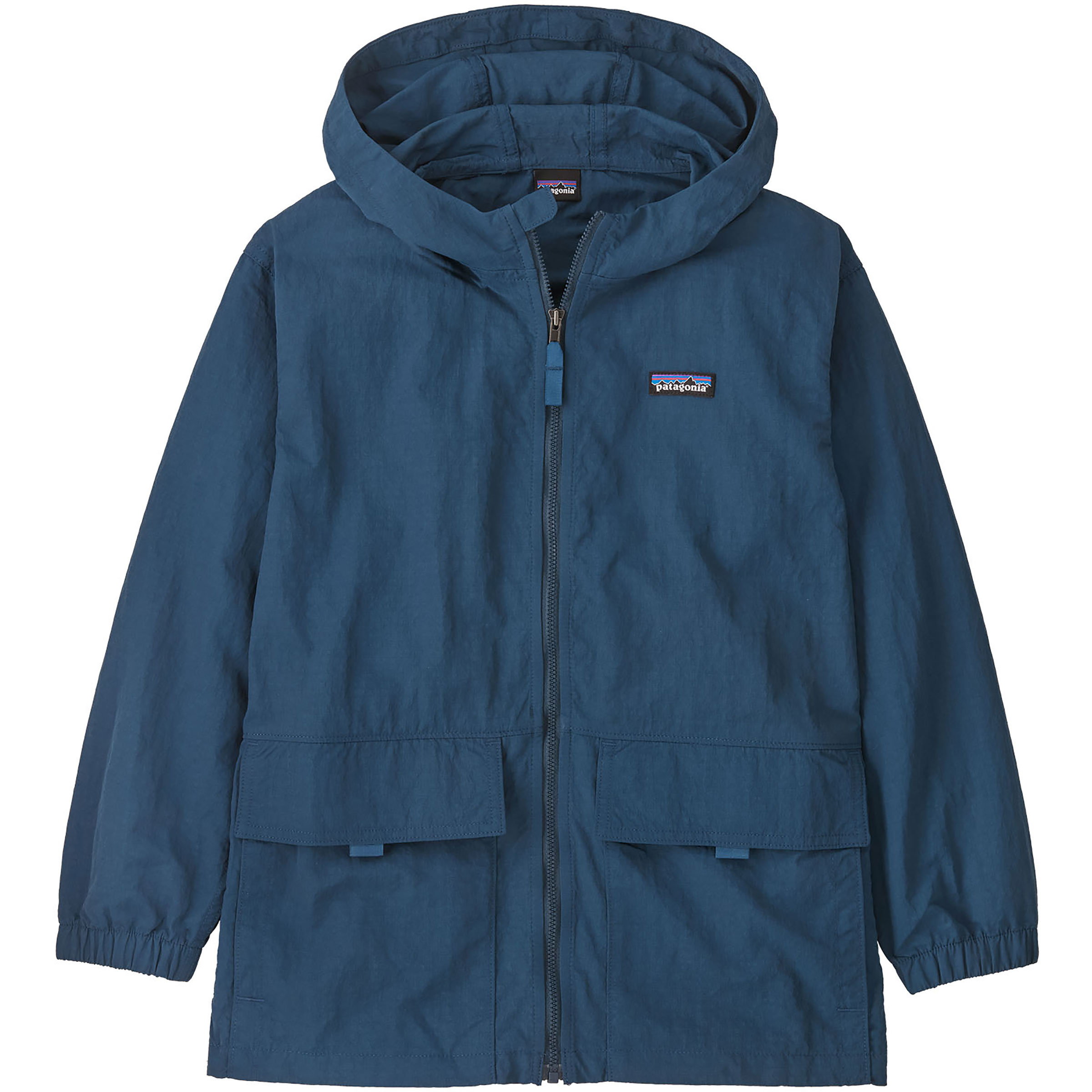 Patagonia Outdoor Everyday Kinder Regenjacke blau Größe 156 Trekking Wasserabweisend Wasserabweisend