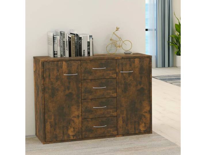 vidaXL Sideboard vidaXL Sideboard Räuchereiche 88x30x65 cm Holzwerkstoff