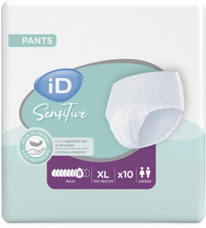 Ontex iD iD Sensitive Pants Maxi XL - 16 paquets de 10 protections