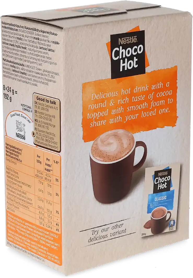 Nestlé   Choco Hot Creamy - 8 sachets de cacao instantané