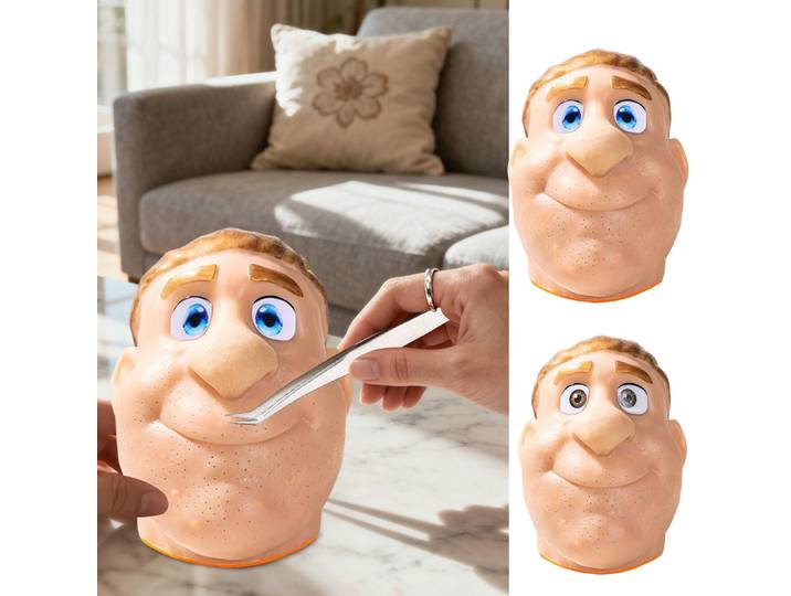 Jouet pop de boutons réaliste en silicone pour le visage, activités sensorielles pour adultes et étudiants, bureau, soulage le stress et la détente