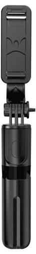 4Smarts 4S541636 Smartphone-Stativ Arbeitshöhe=15.2 - 73cm Schwarz inkl. Smartphonehalter, Integriertes Stativ