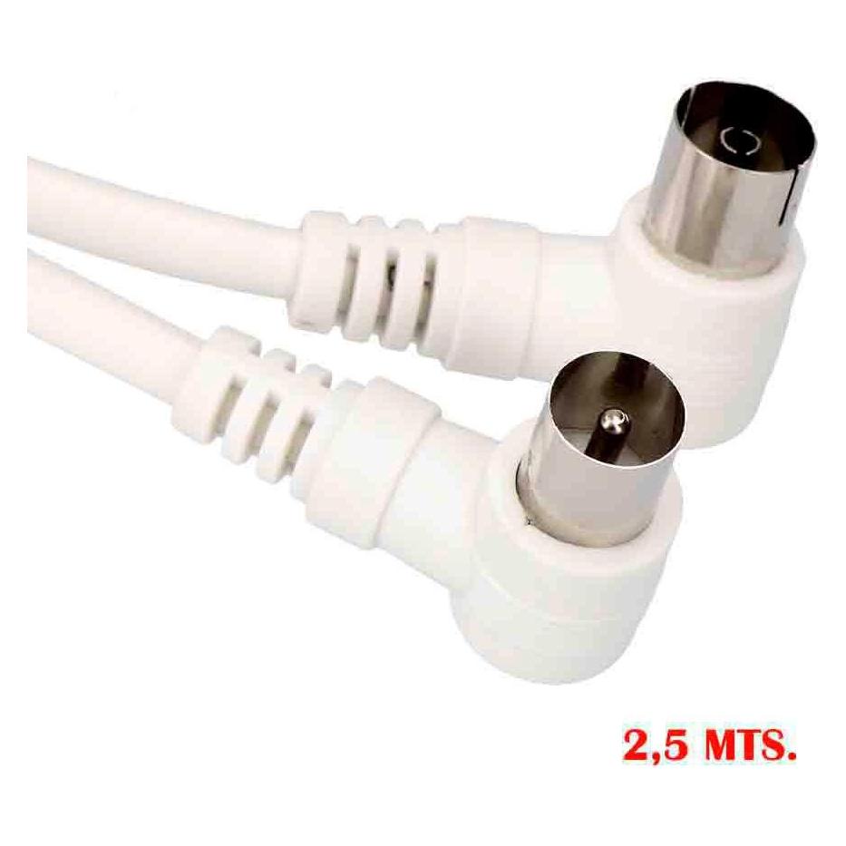 EDM Tv-video Verlängerungskabel 9,5mm 2,5m weiss Blister (2.50 m) (49407118)