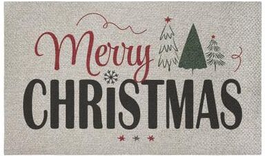 "Stupell Minimal Merry Christmas Outdoor Door Mat, design by Andrea Jasid Grassi, 18""x30"""