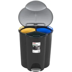 Curver Trio V2, Abfalleimer, Mehrfarbig