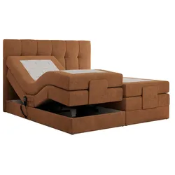 BOXSPRINGBETT VITTORIA 160/200 - Orange Struktur - H4