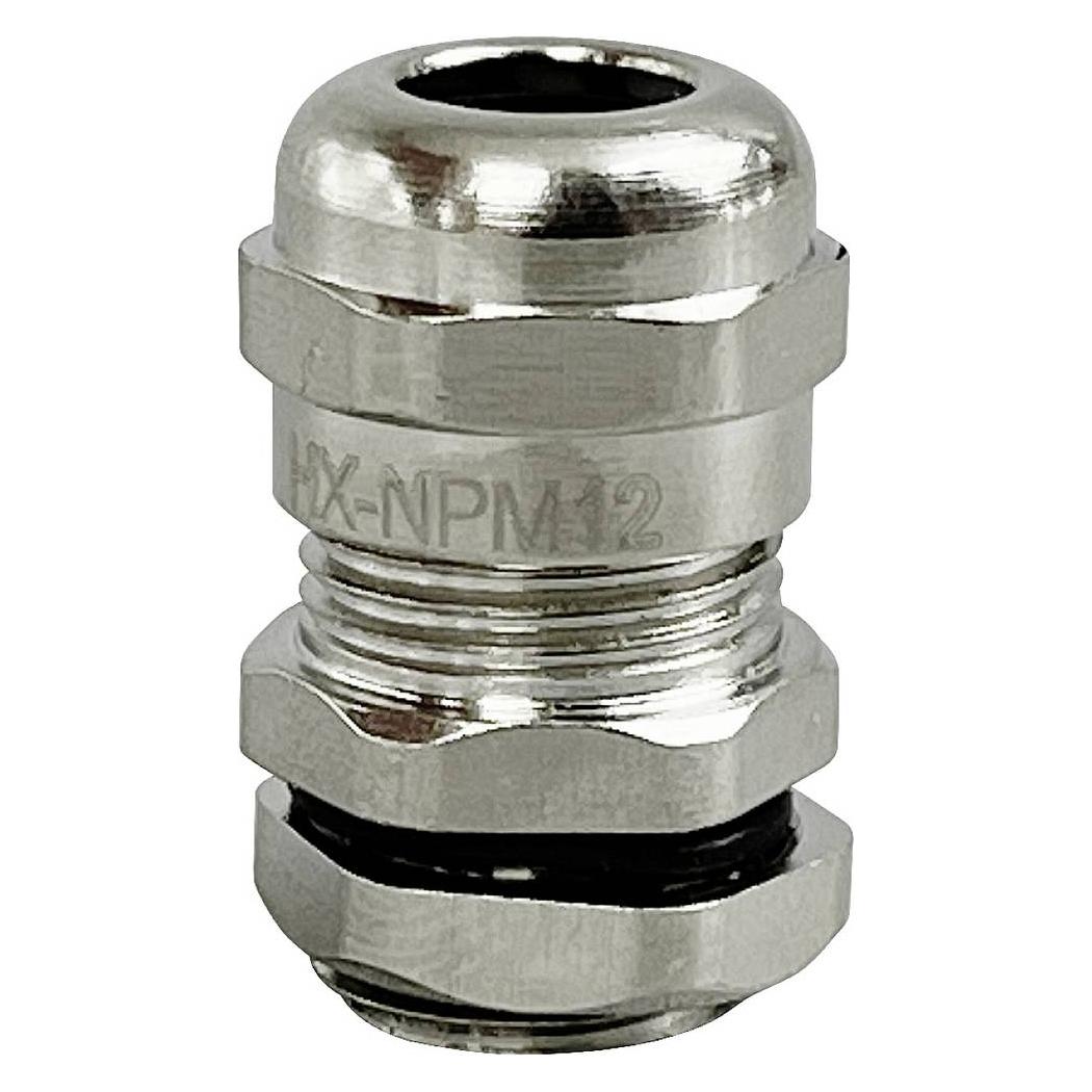 Tru Components TC-10302820 Kabelverschraubung M12 Messing (vernickelt) Metall (TC-10302820)