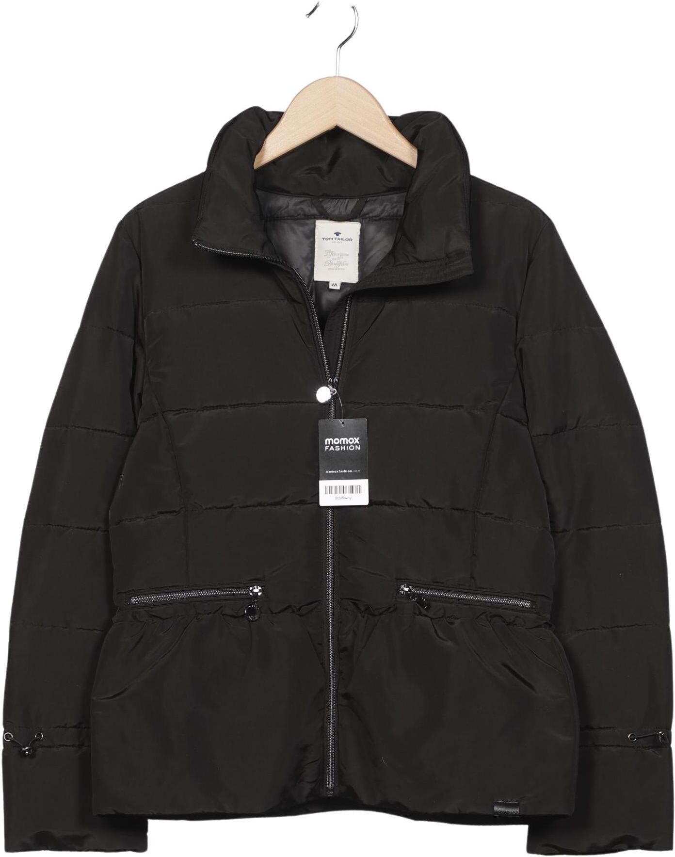 Tom Tailor Damen Jacke, Schwarz, Gr. M, Synthetik - Second Hand