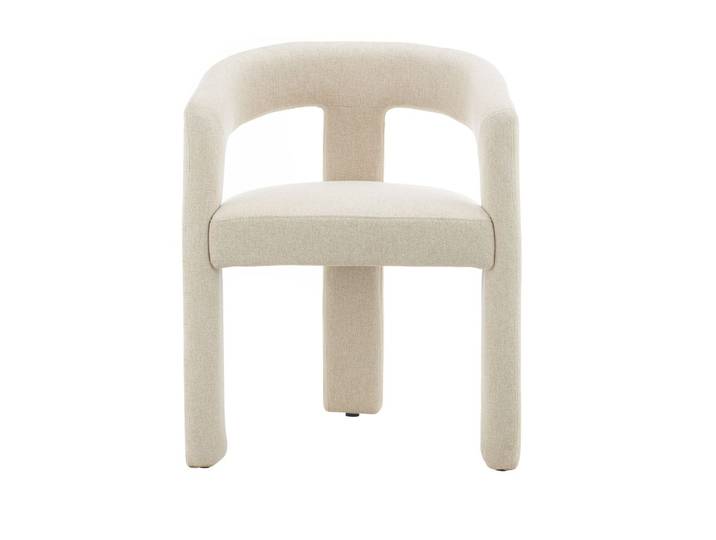 Chaise repas 3 pieds full tissu sable