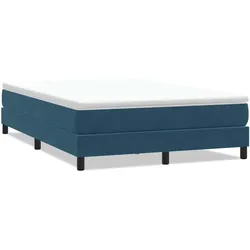 vidaXL Boxspringbett ohne Matratze Dunkelblau 160x210 cm Samt