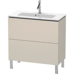 Duravit L-Cube Waschtischunterbau stehend, Compact, 2 Auszüge, 820x704x391mm, LC667408383, Farbe: Taupe Supermatt Dekor