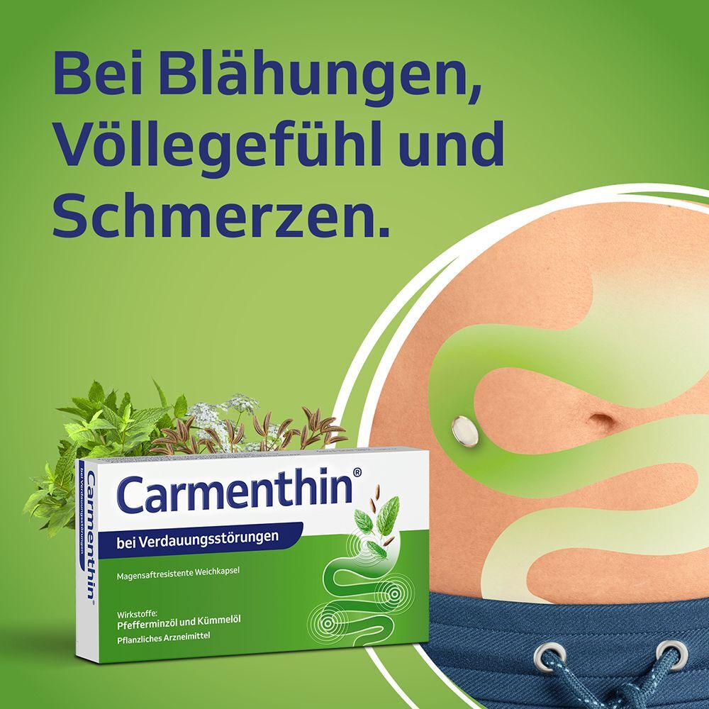 Carmenthin bei Verdauungsstörungen msr.Weichkaps. 84 St magensaftresistente Weichkapseln